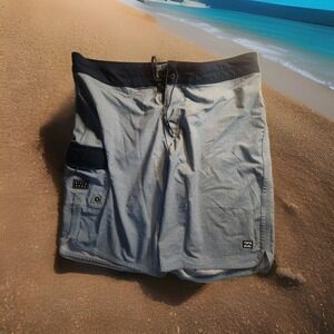Billabong MENS SIZE 36 Boardshorts‎ Lo Tides Swim Trunks Gray Board Shorts 1641